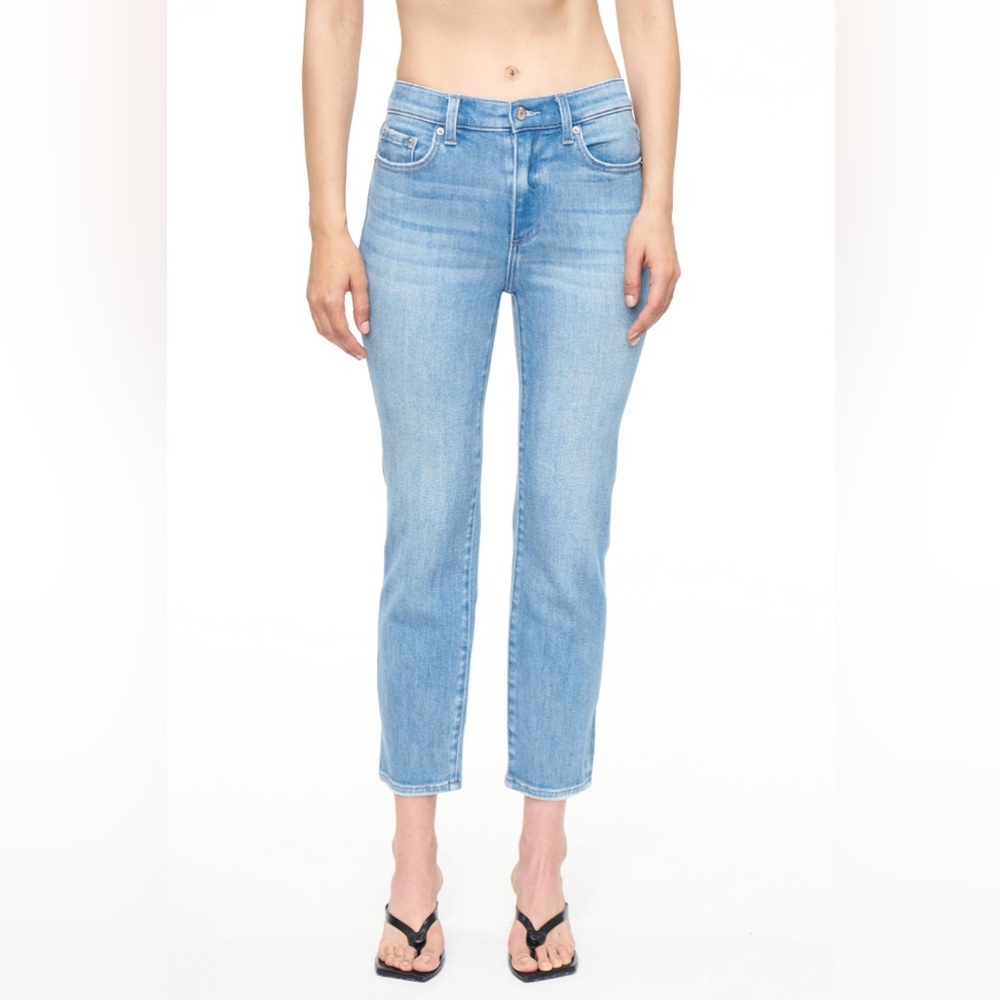 NWT Pistola Women's Monroe Crop High Rise Cigarette Crop in Mai Tai Light Wash